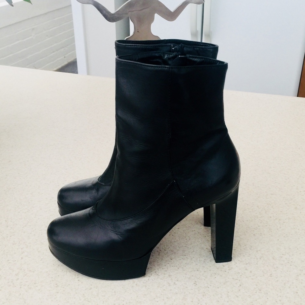 Black Robert Clergerie Chunky Platform Boots 8.5